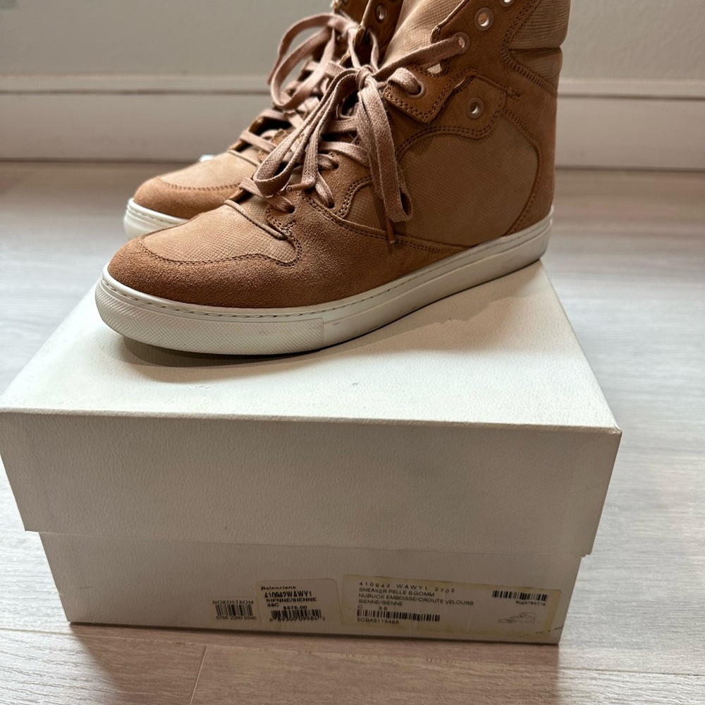 Balenciaga Sienne NUBUCK Brown High-Top Sneakers